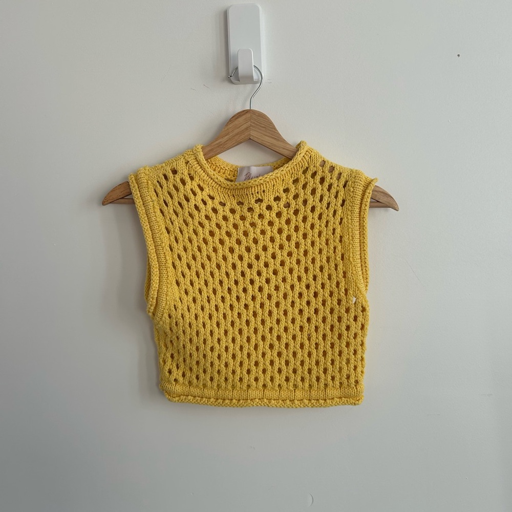 Yellow knit top